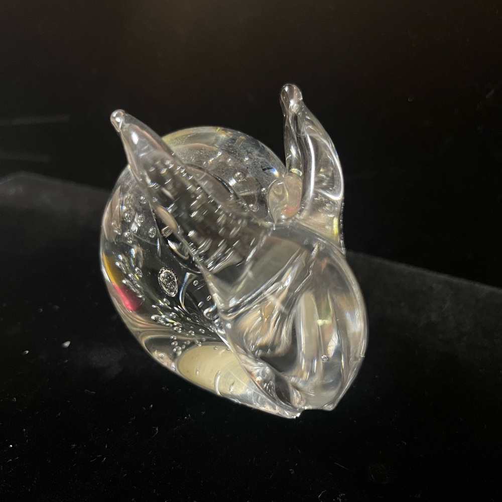 Vintage Glass Rabbit Bunny Leonard Silver Mfg Co Paperweight Figurine